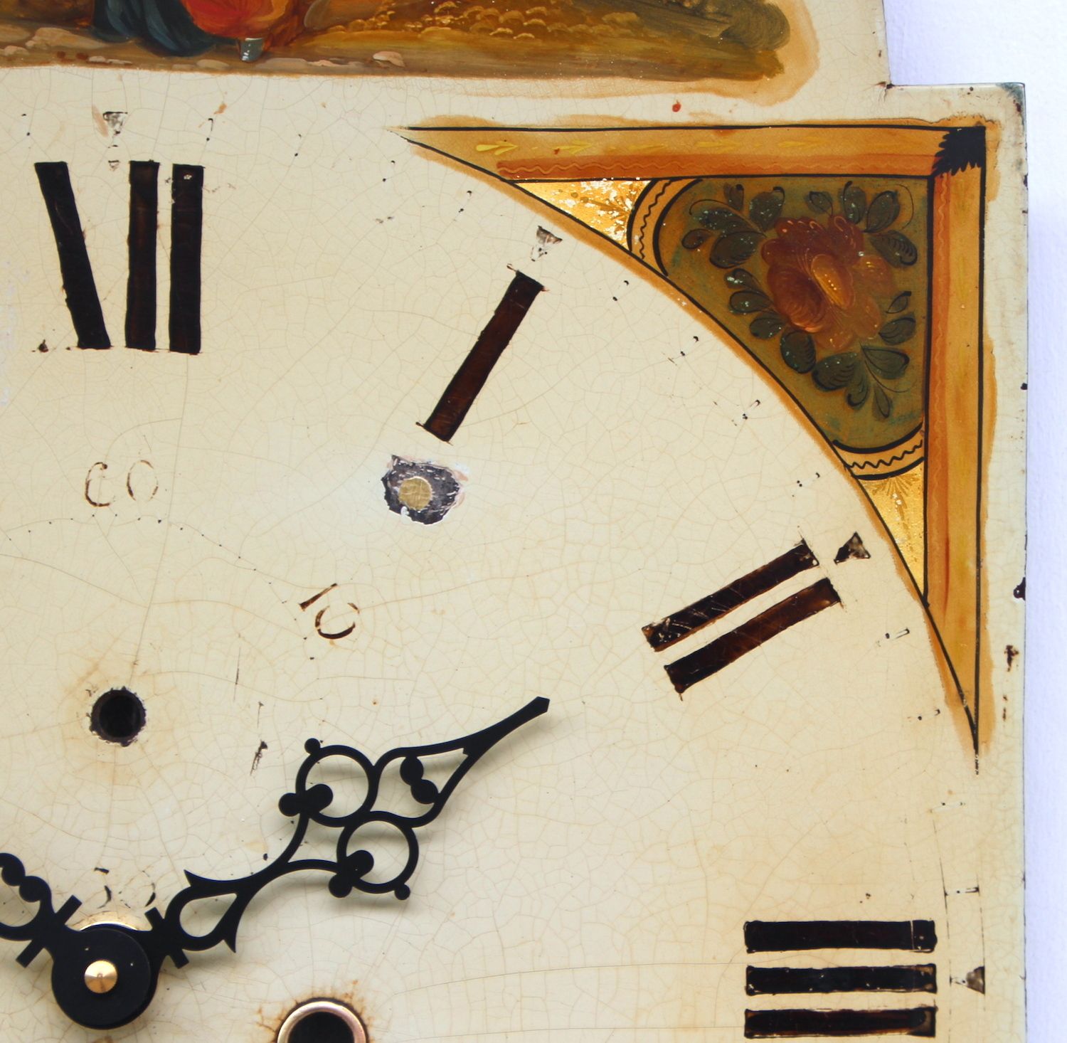 photo for sale Original 18th Century Iron Grandfather/Longcase Clock Dial. Fully Guaranteed.