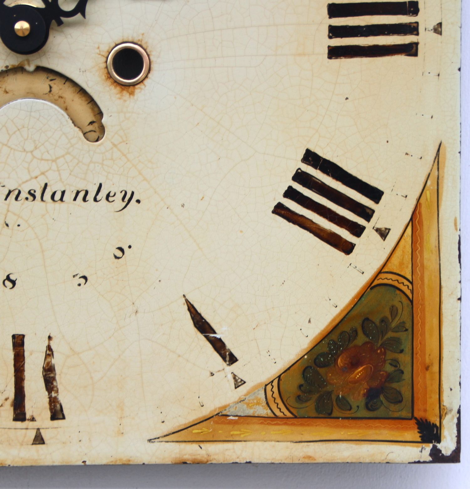 165.0 Original 18th Century Iron Grandfather/Longcase Clock Dial. Fully Guaranteed. photo
