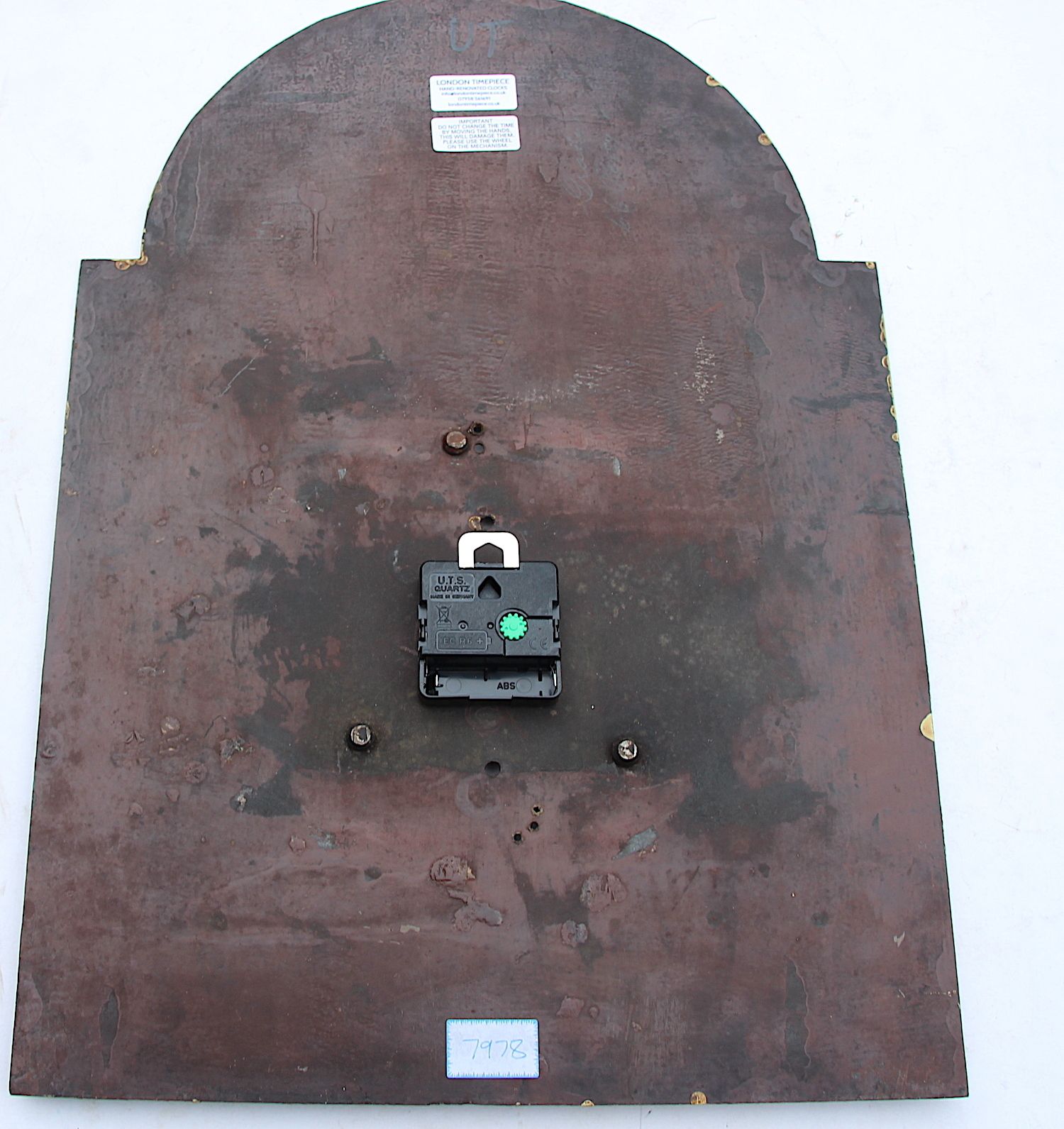 photo vintage Original 18th Century Iron Grandfather/Longcase Clock Dial. Fully Guaranteed.