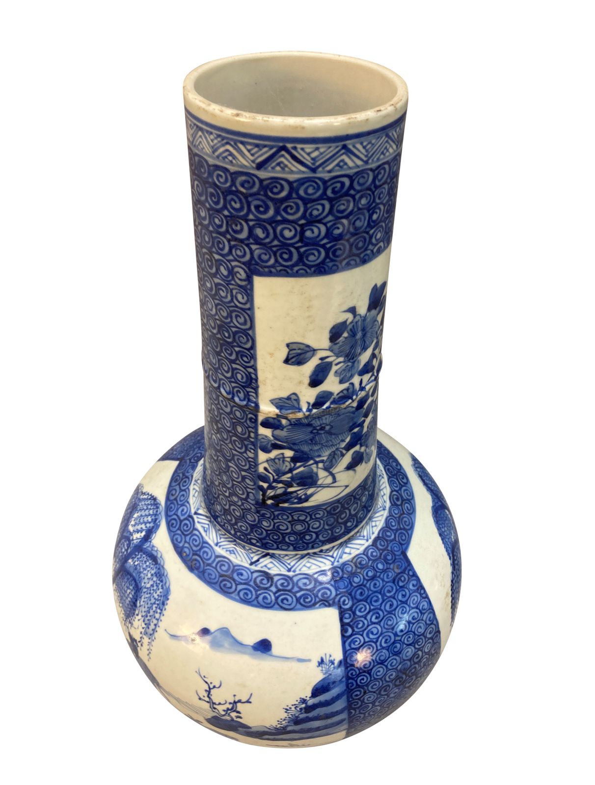 A Pair Of Chinese Blue & White Porcelain Vases photo vinterior