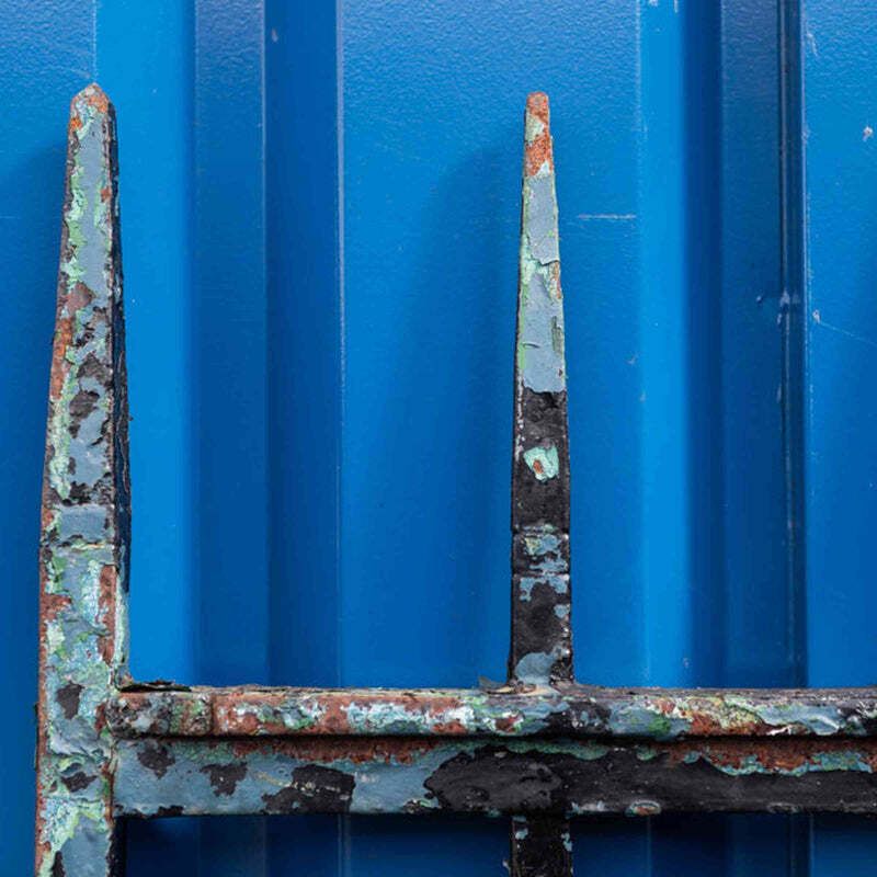 Antique Wrought Iron Gate With Spikes photo furniture