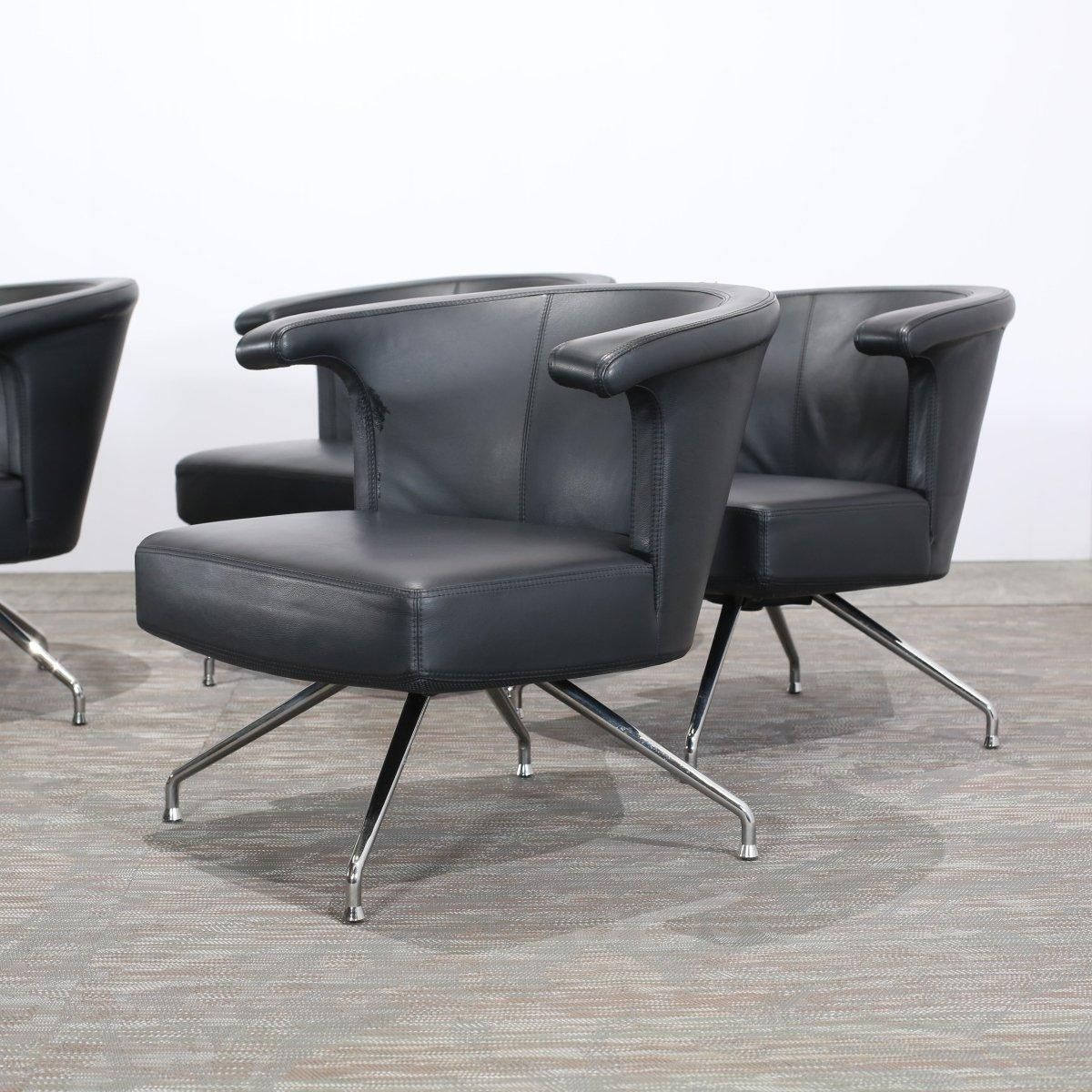 photo furniture Frighetto Leather Swivel Chair, Set Of Four