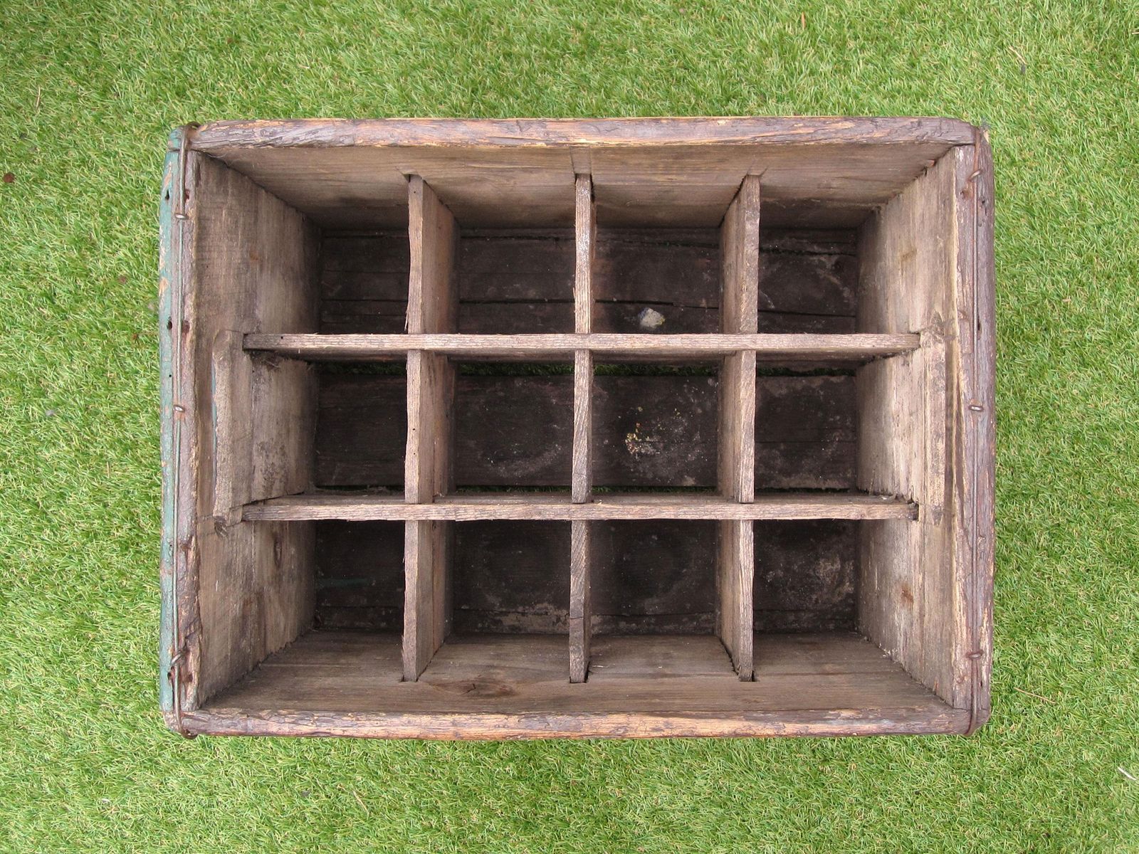 Vintage Wooden 12 Bottle Storage Crate, W Busfield, Guiseley photo furniture
