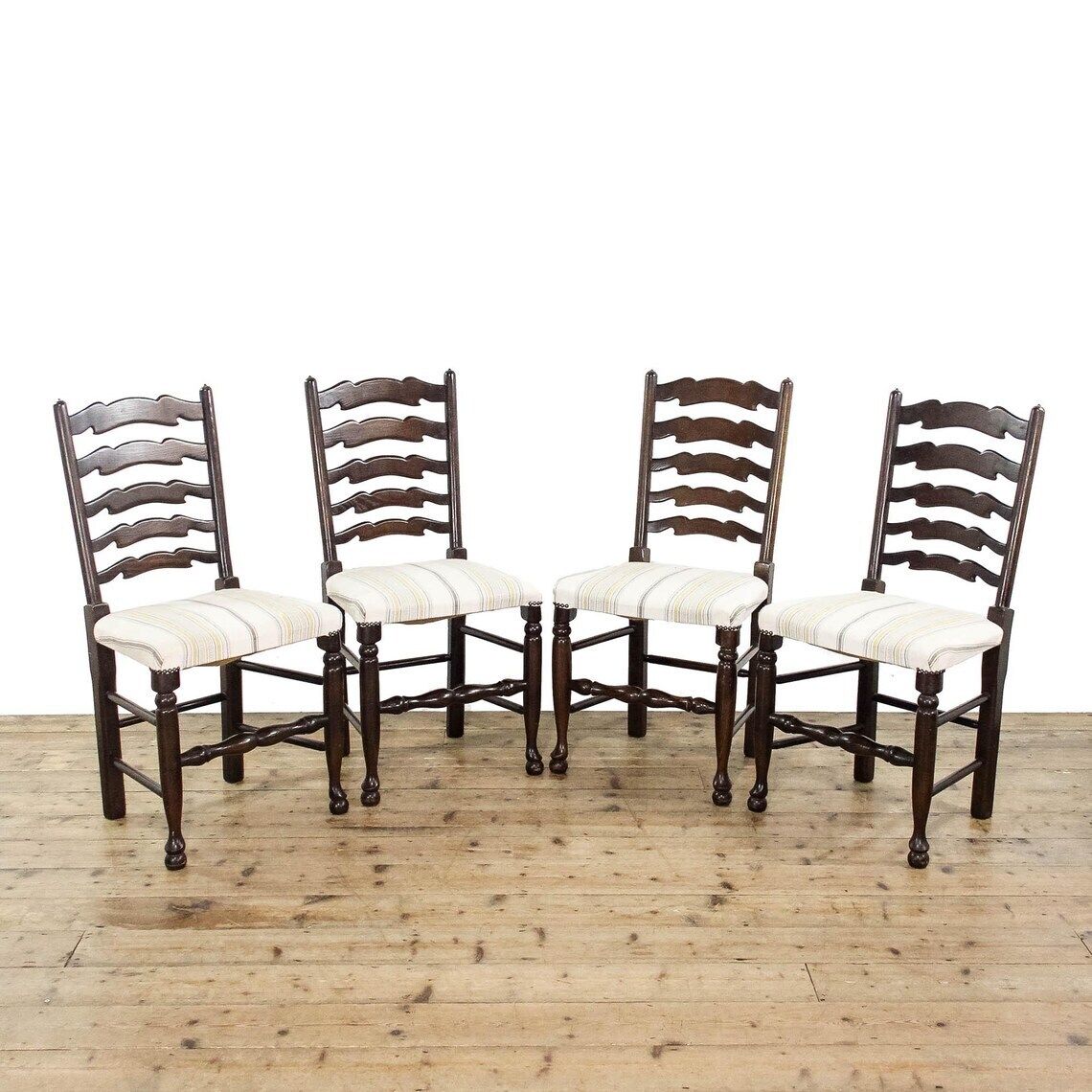 Set Of Four Upholstered And Oak Chairs  Set Of Chairs  Antique Chairs  Dining Chairs  Kitchen Chairs