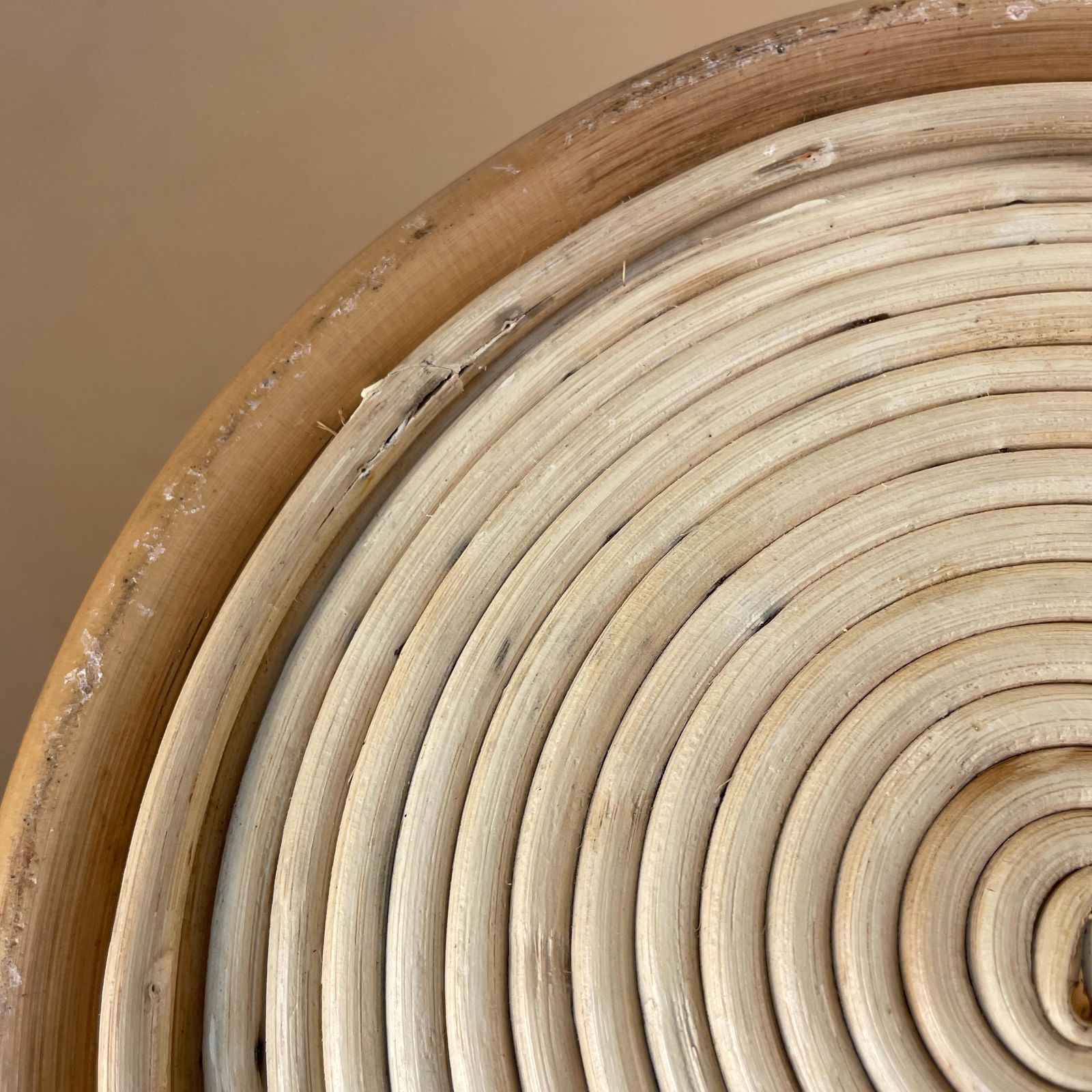 Vintage Round Bamboo Plant Stand Small Slim Thin Table Cylinder Circle Top Boho Umbrella Holder photo vintage