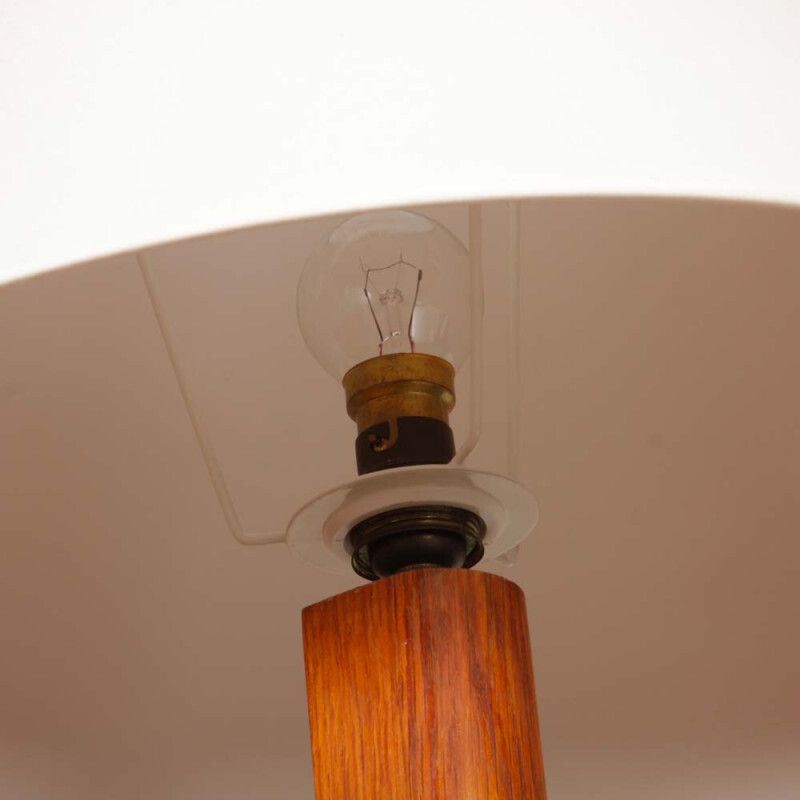 Modernist Oak And Chrome Plated Metal Floor Lamp, Attributed To Dim, 1930 photo Lighting