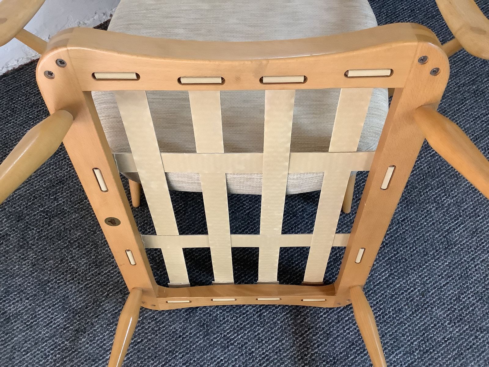 Ercol Windsor Easy Chair And Footstool. Produced 1962/76 photo 900.0