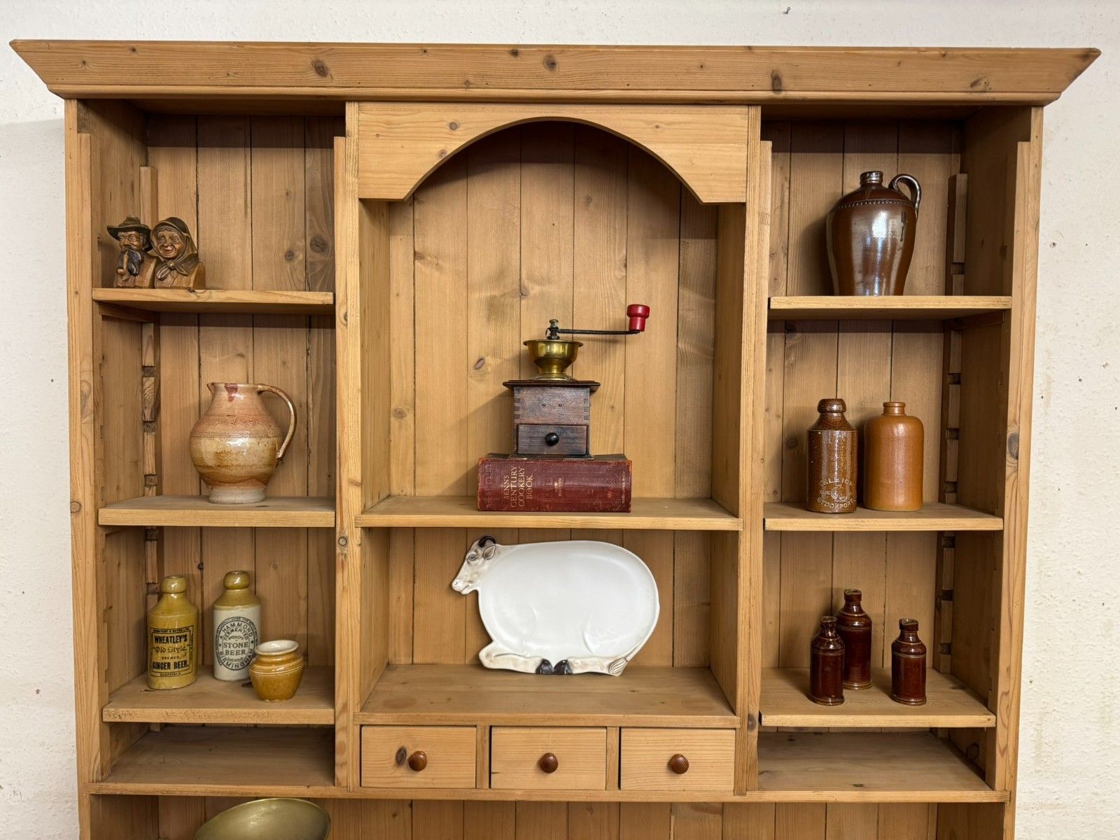 photo furniture Fantastic Quality Mid Century Pine Dresser With Shelf Back Circa 1950