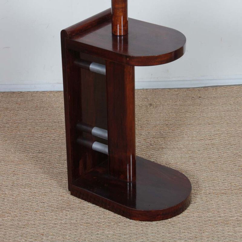 Modernist Floor Lamp In Wood And Chromed Metal, Attributed To Dim, 1930 photo furniture