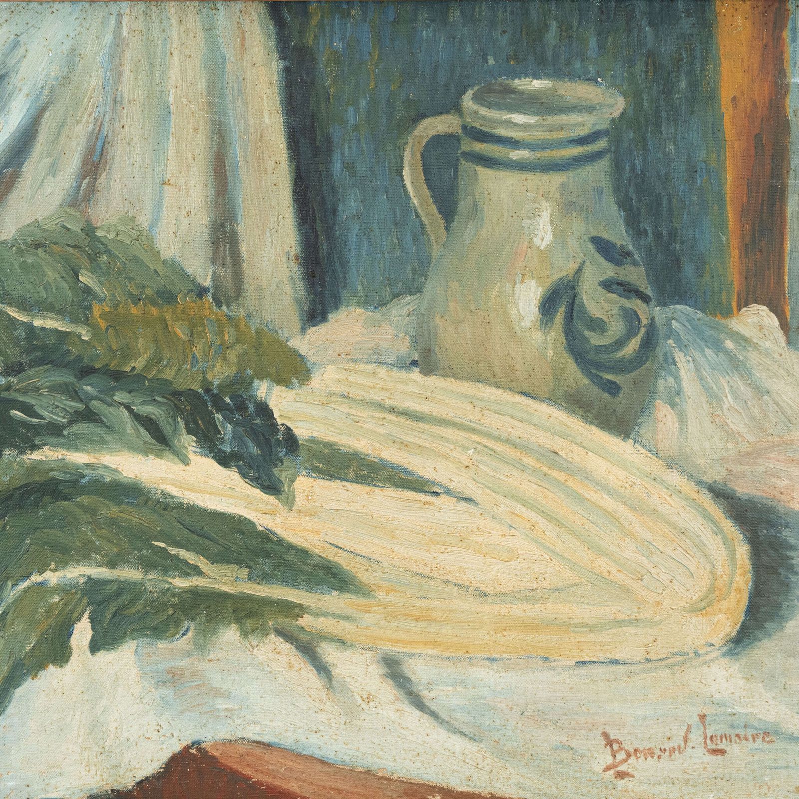 Louis Bernard Lemaire.Oil On Canvas: Still Life photo Art