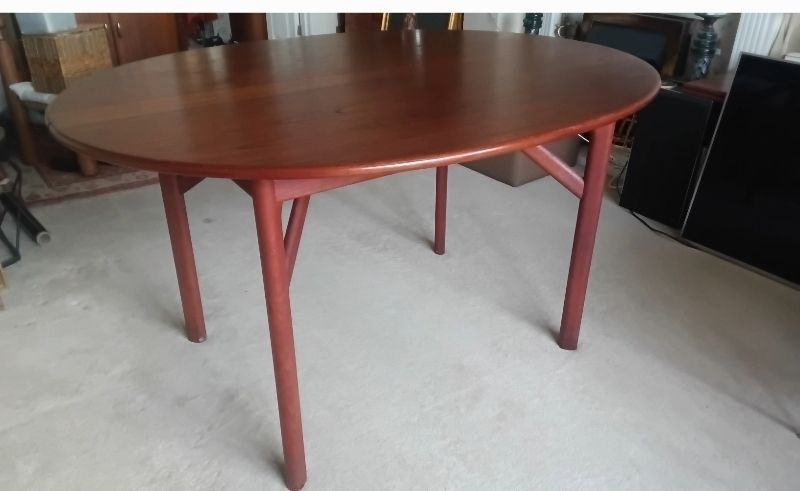 photo for sale Magnificent And Rare Extending Dining Table By Karl Erik Ekselius For Joc Denmark.