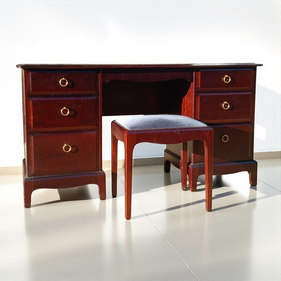 photo for sale Vintage Stag Minstrel Bedroom Suite – Dressing Table & Two Chests Of Drawers