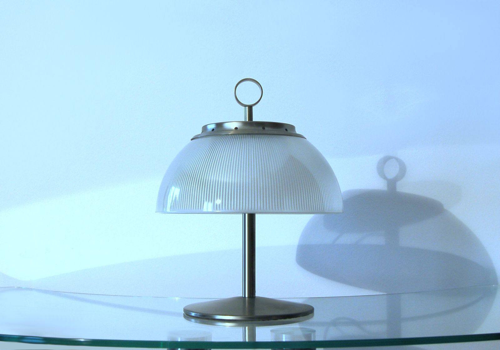 G. Missaglia Table Lamp   Prismatic Crystal And Brass   Italy 1960 photo for sale