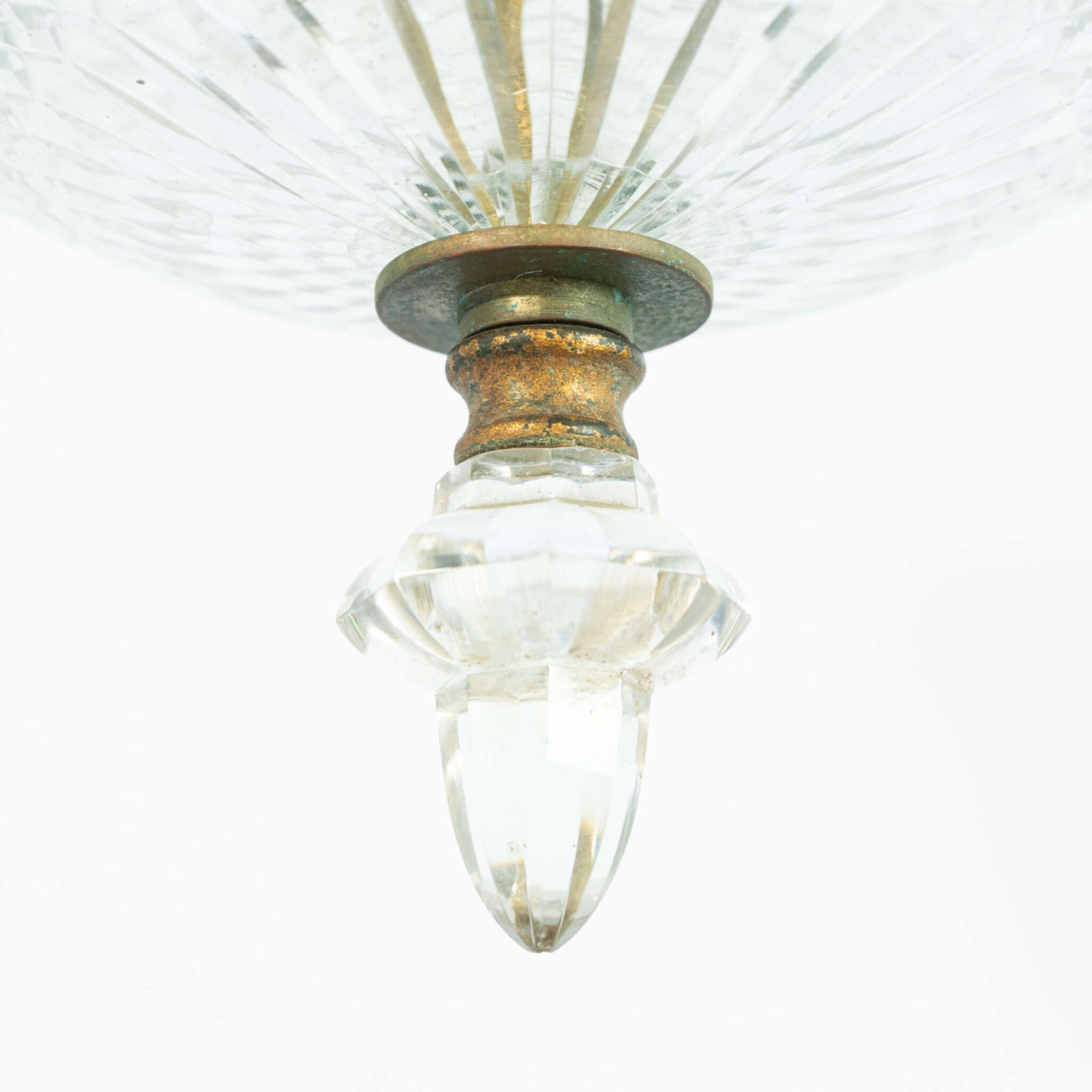 Early 20th Century Hanging Cut Glass Light photo vintage