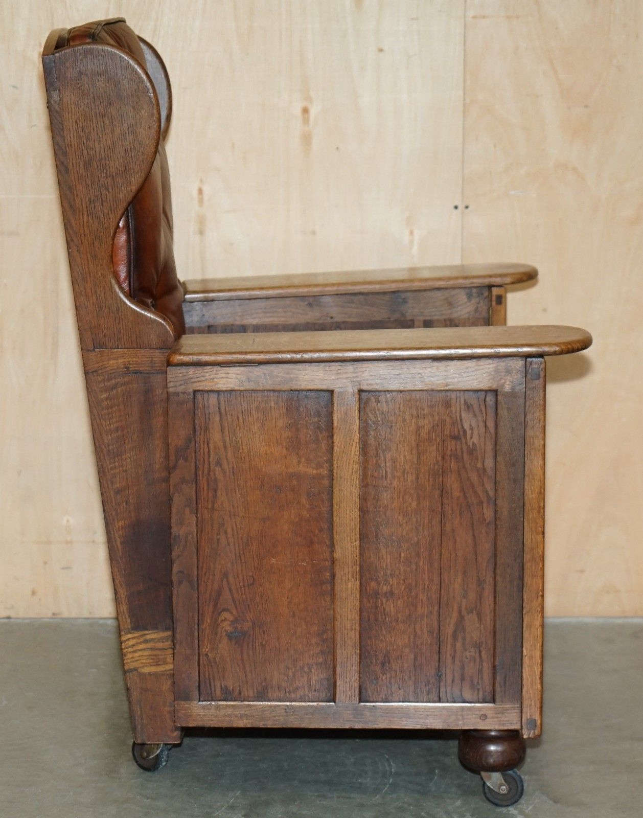 Furniture 1920's American Prohibition Hidden Storage Drinks Cabinet Chesterfield Armchair photo