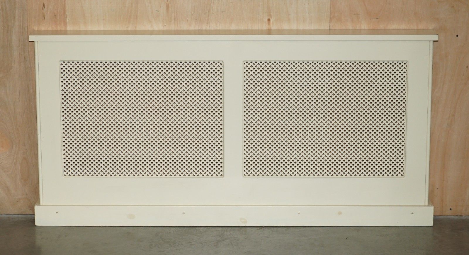 Vintage White Painted Radiator Cover Double Sized Ready To Go photo furniture