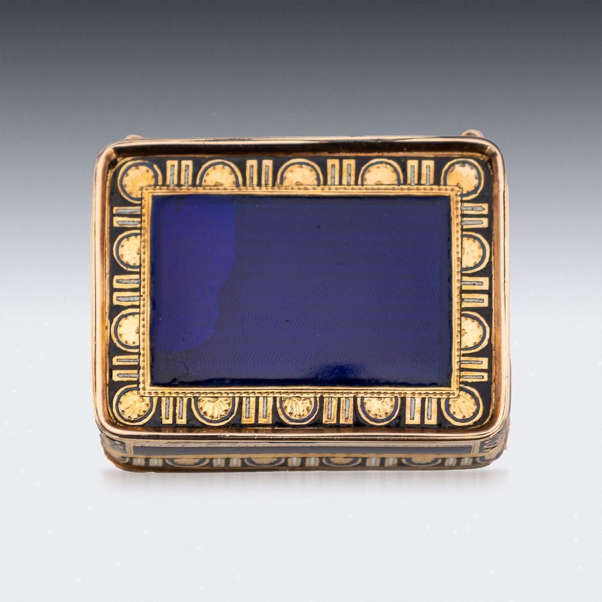 Antique 19thc Swiss 18k Gold & Enamel Vinaigrette, Jean Georges Rémond C.1800 photo buy