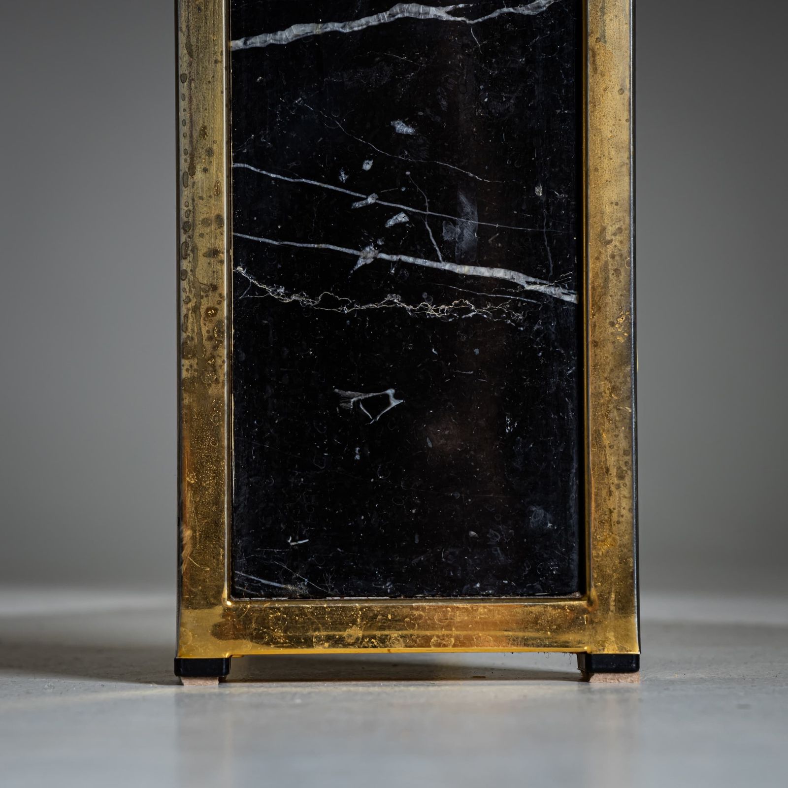 Hollywood Regency Marble And Brass Coffee Table, Probably Italy, 1970s photo vintage