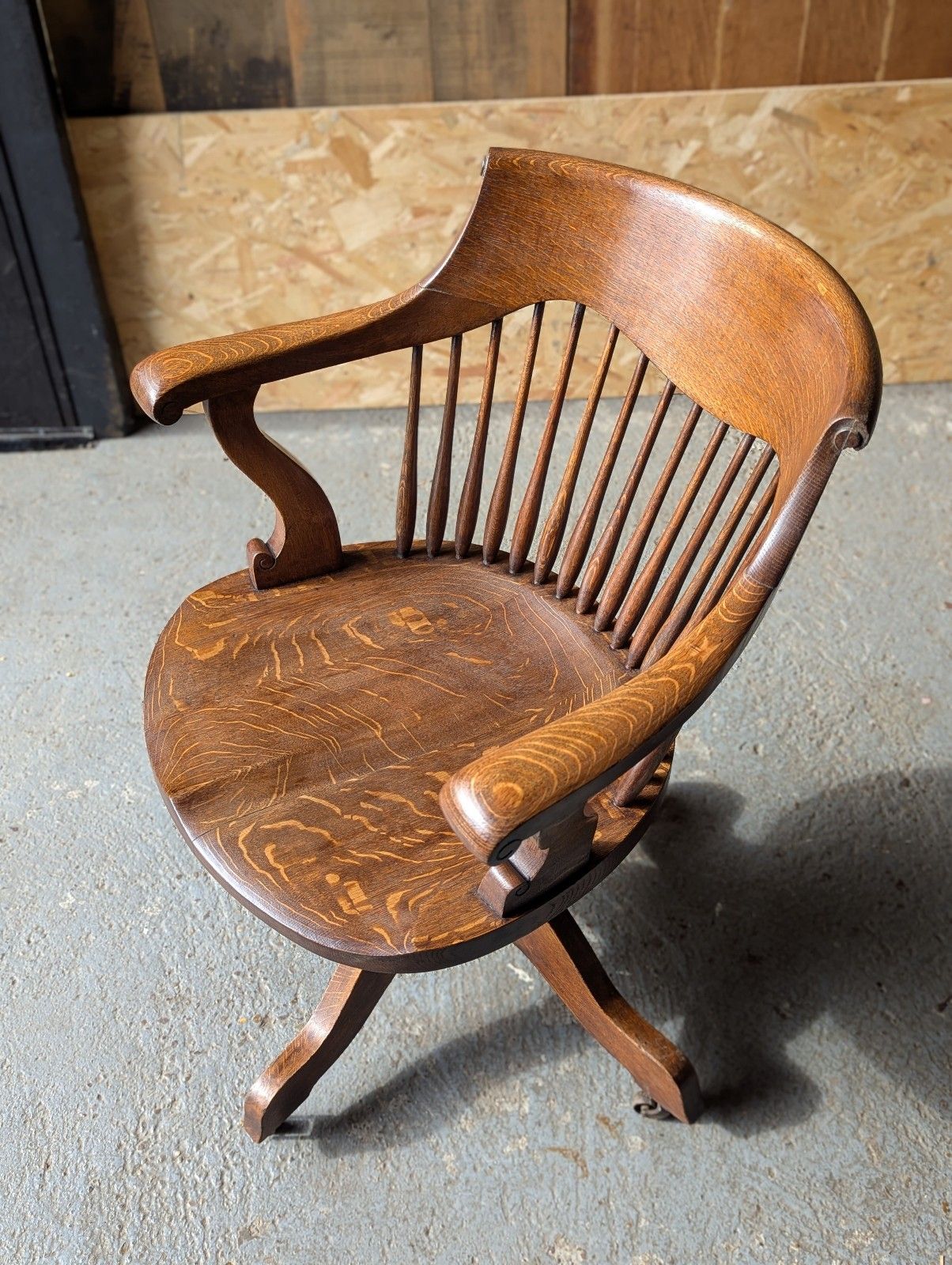 Antique Office Chair (Delivery Available) Oak C1900 photo furniture