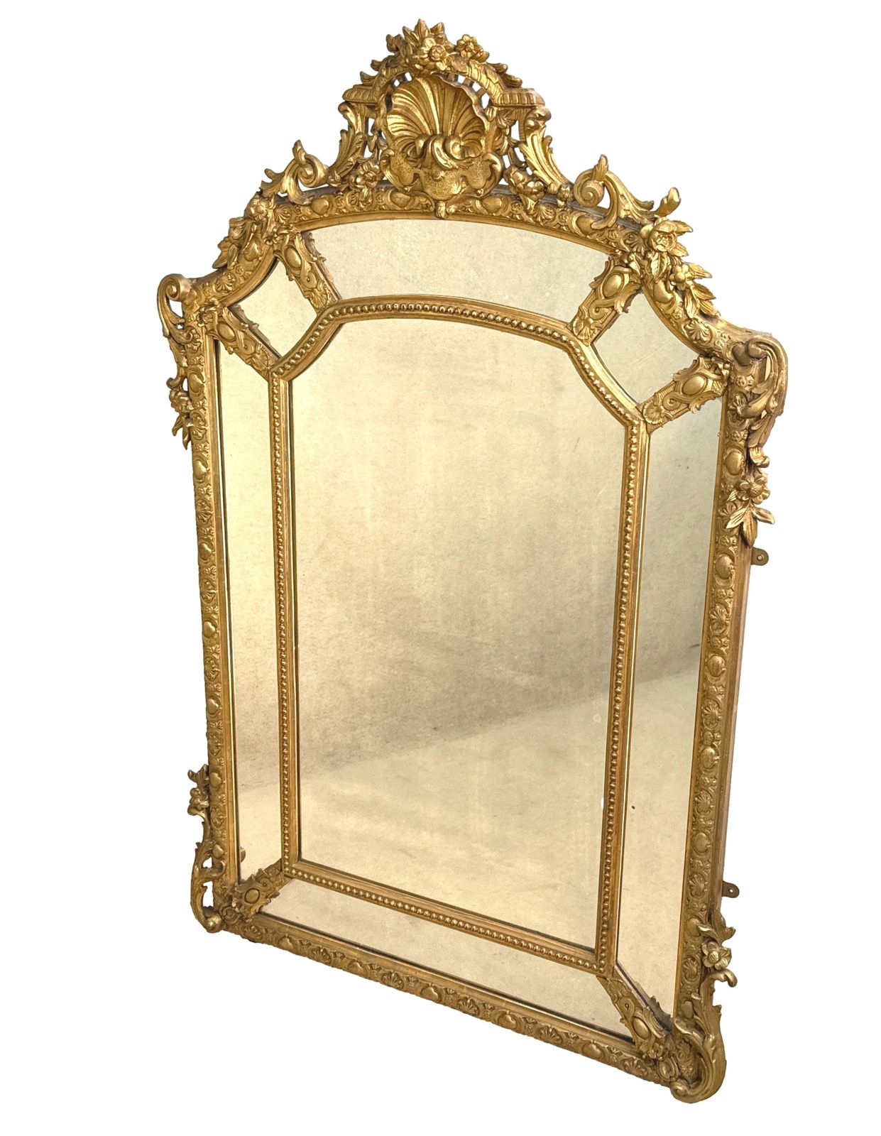 4400.0 Large French 19th Century Gilt Marginal Mirror (France, Circa 1860) photo