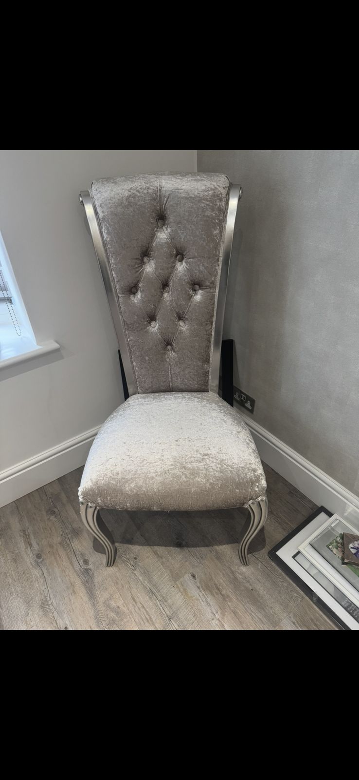 Crushed Velvet Dining Chairs photo furniture