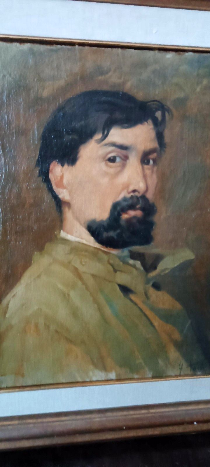 Oil On Canvas Portrait 1920s Painted On The Back Giuseppe Torelli (1881  1959) photo 466.0