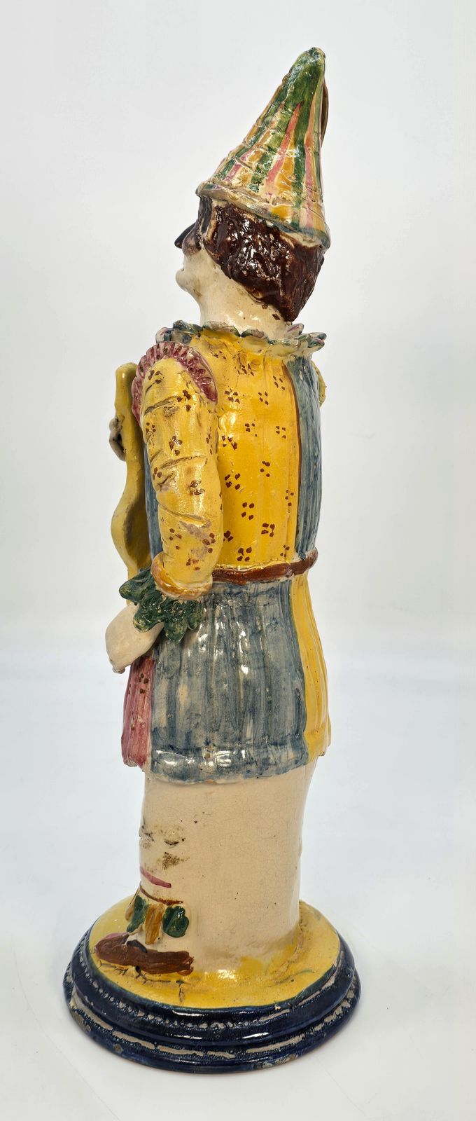 Italian Majolica Pottery Figure Of A 17th Century Mischievous Theatrical Pulcinella, Circa 1890 photo 795.0
