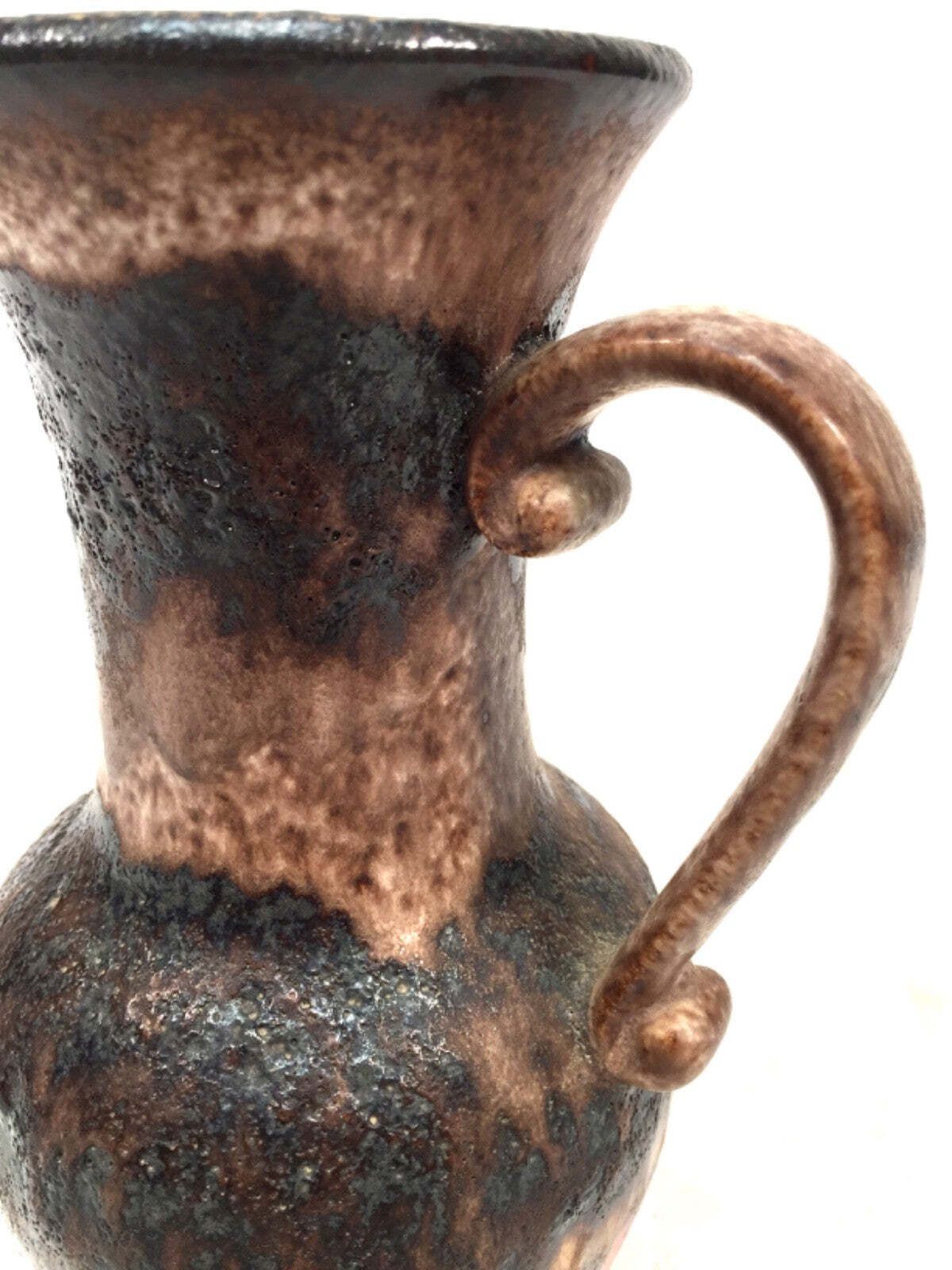 Vintage West German Pottery Fat Vase Jug  Red Black  Dumler And Breiden C.1970 photo 75.0