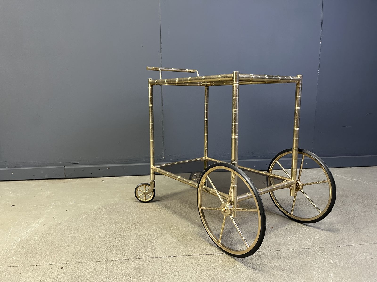 Brass Faux Bamboo Trolley By Orsenigo, Italy, 1970s photo buy