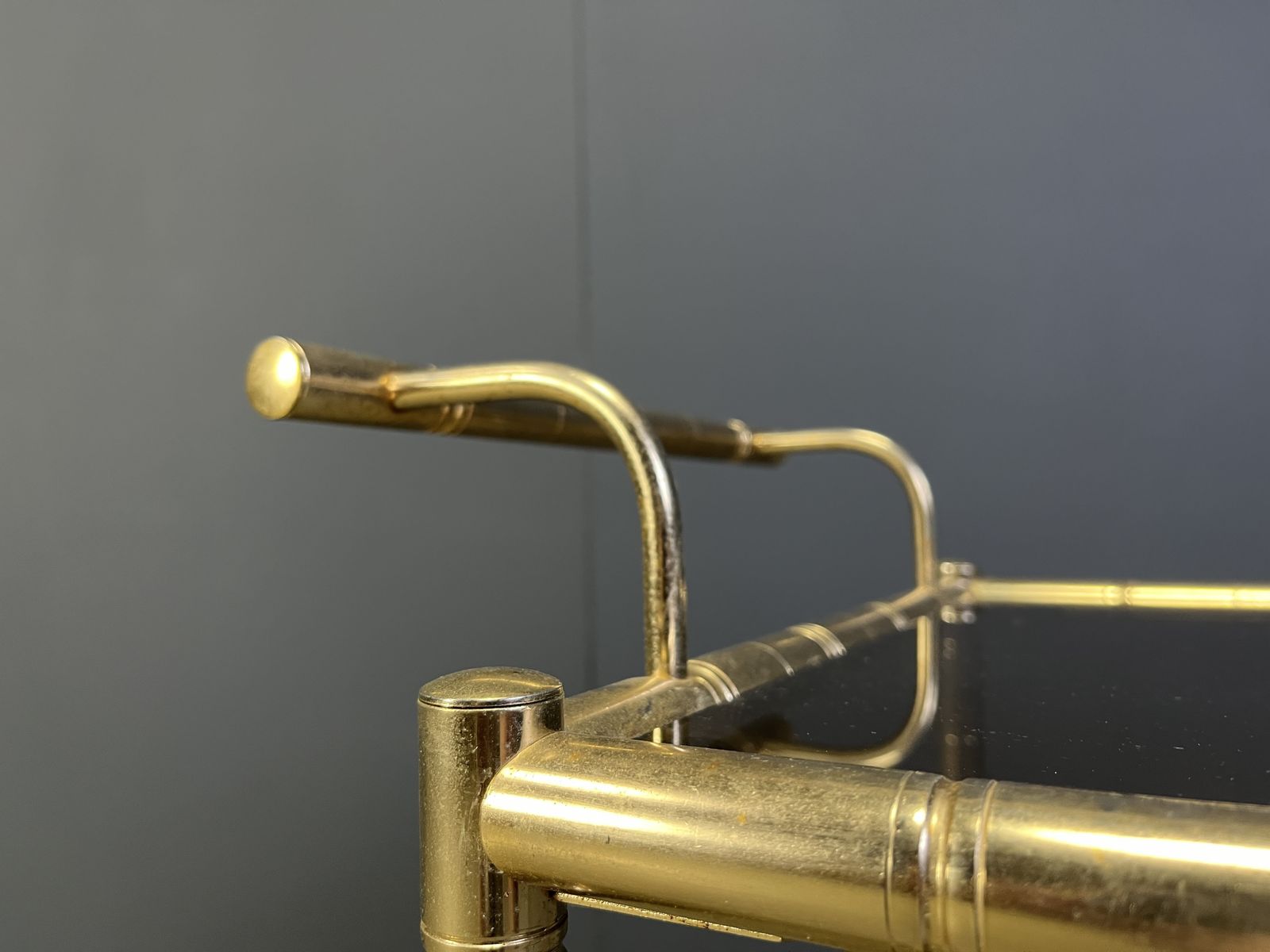 Brass Faux Bamboo Trolley By Orsenigo, Italy, 1970s photo vintage