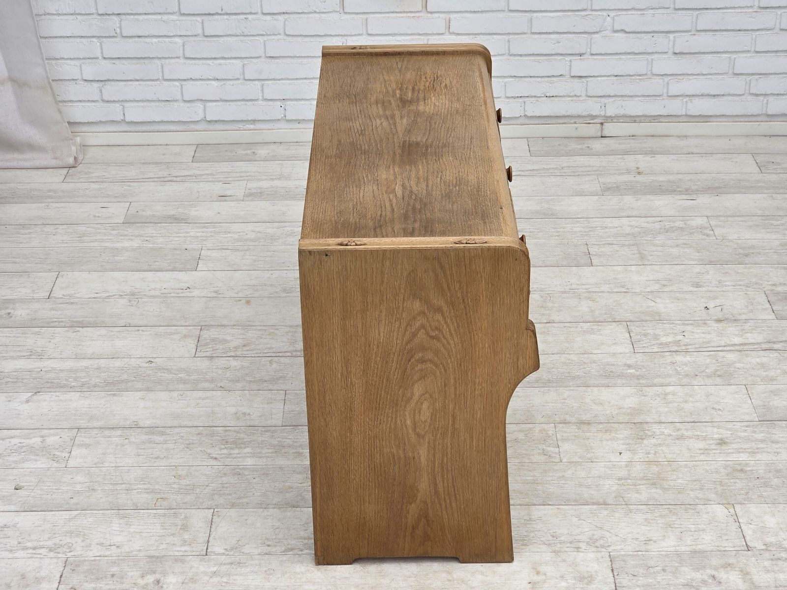1970s, Danish Chest Of Drawers, Oak Wood, Original Good Condition. photo vintage
