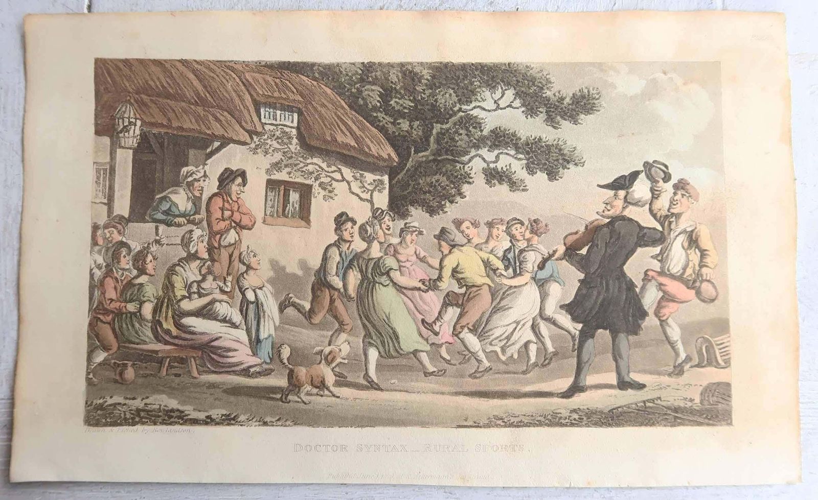 Set Of 10 Original Antique Prints After Thomas Rowlandson. Dated 1819 photo 150.0