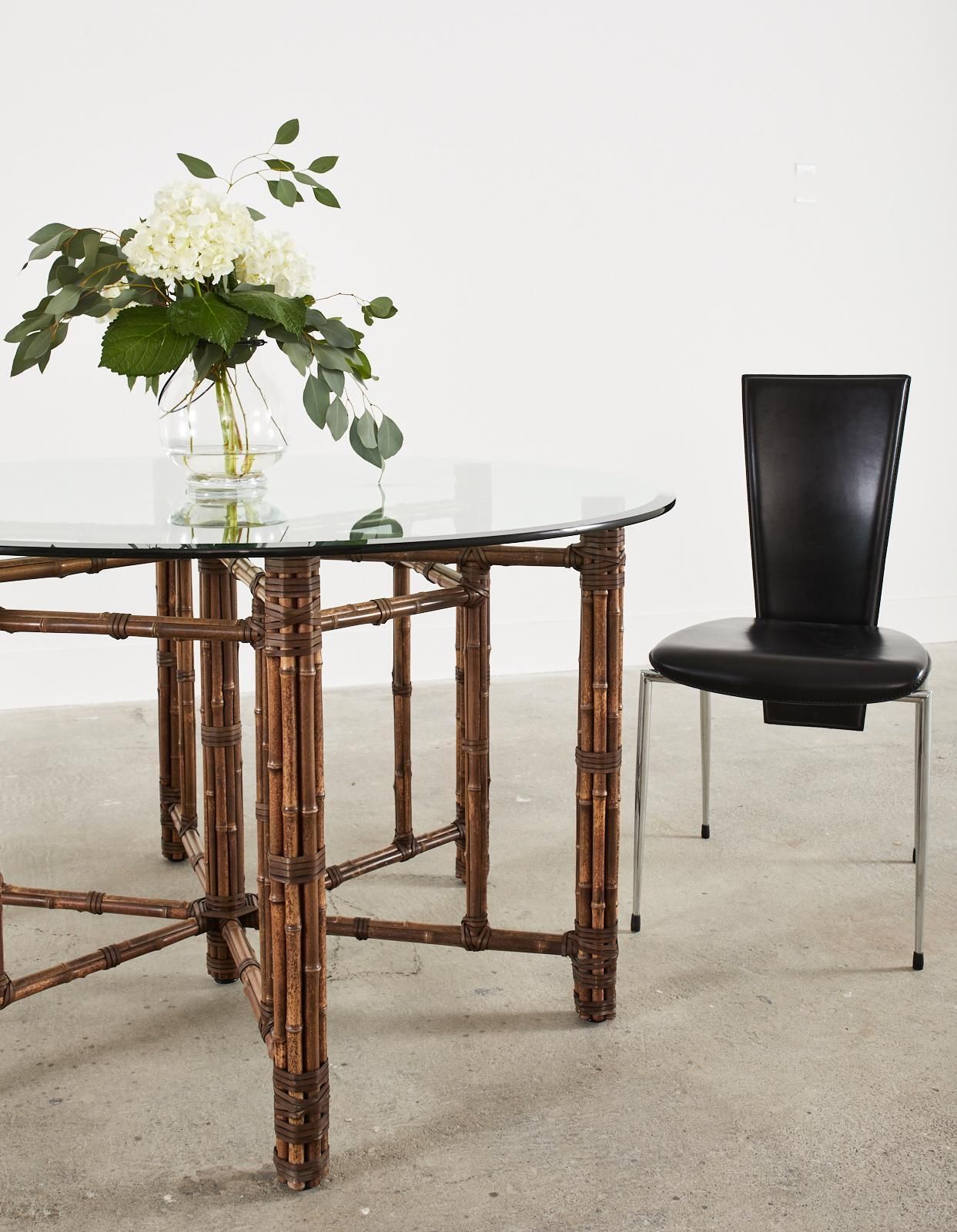 Set Of Six Italian Arper Modern Leather Chrome Dining Chairs photo furniture