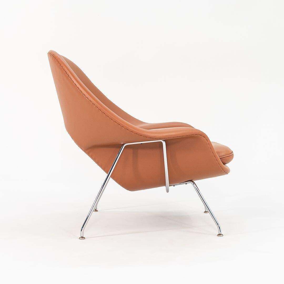 1990s Eero Saarinen Womb Chair And Ottoman In New Cognac Leather Model 70l & 74y photo furniture