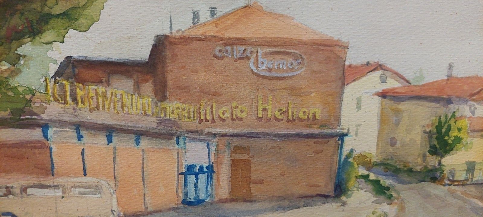 Hanset Guide (1910 1992) Watercolor On Genoa Glimpse Paper? 1968 Signed photo 230.0