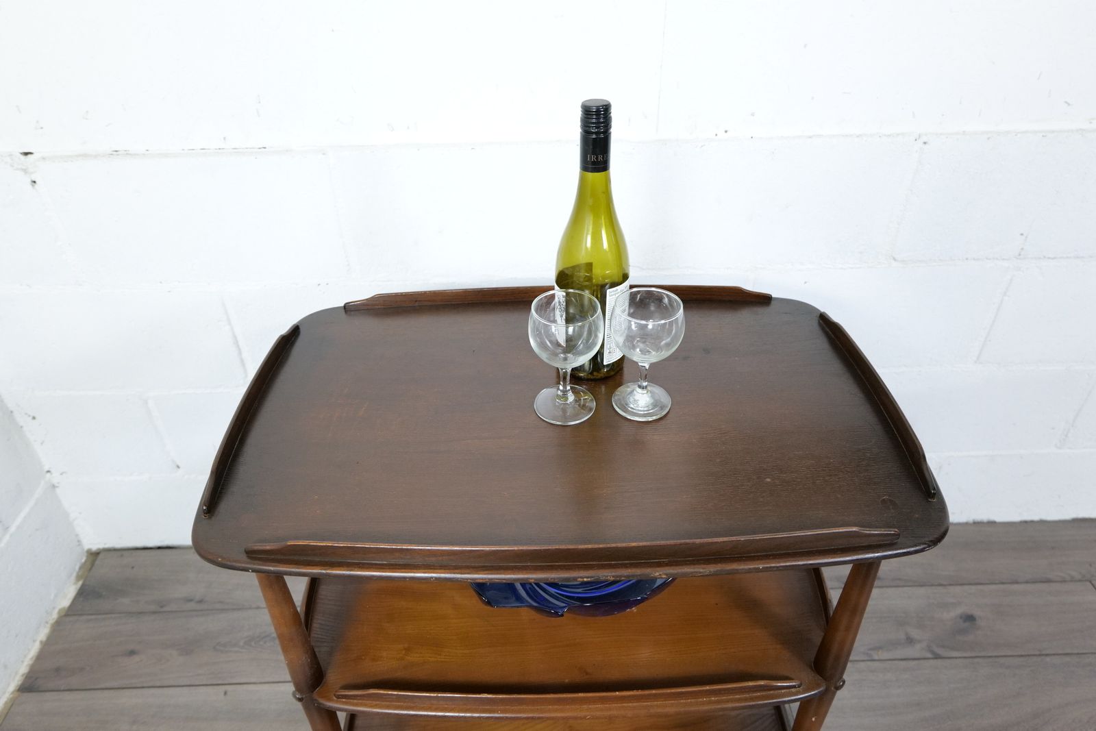 Ercol Windsor Dark Elm Tea Drinks Trolley photo 195.0