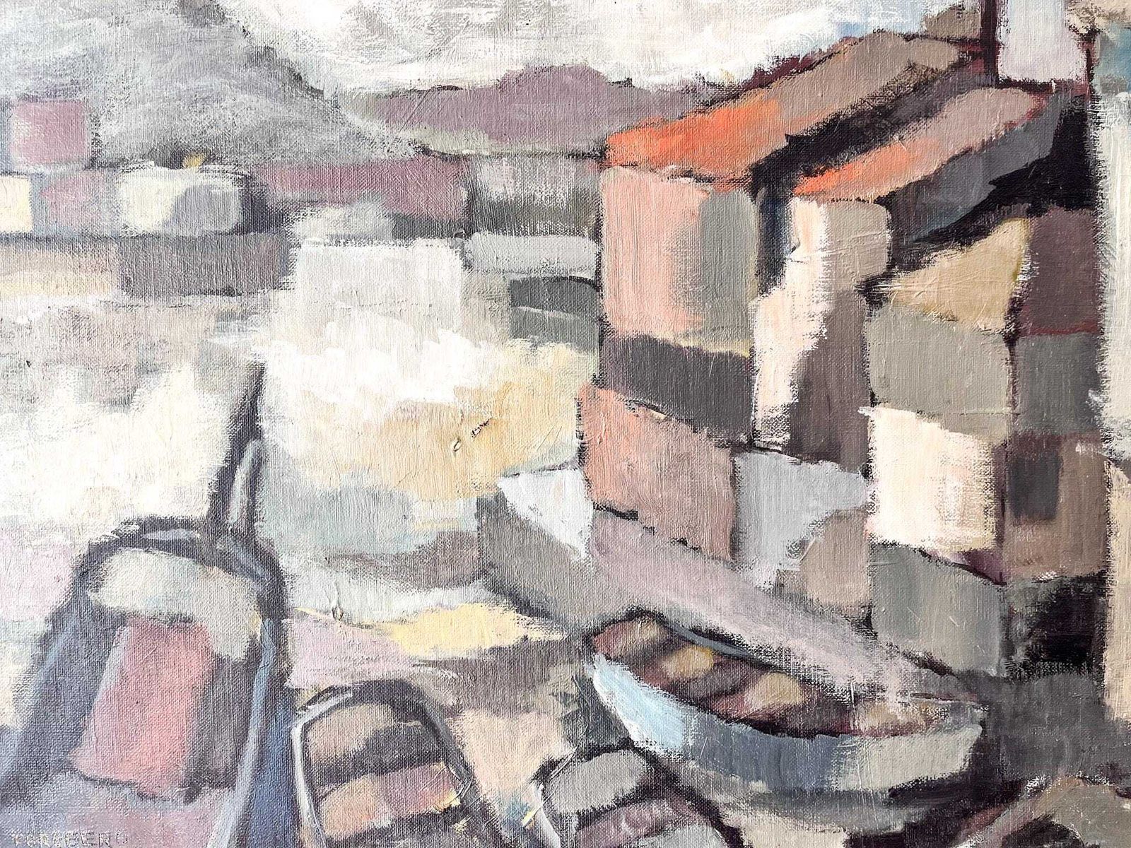 Swedish Oil On Canvas Painting With Harbour Motif, Signed Bo Forsberg photo Art