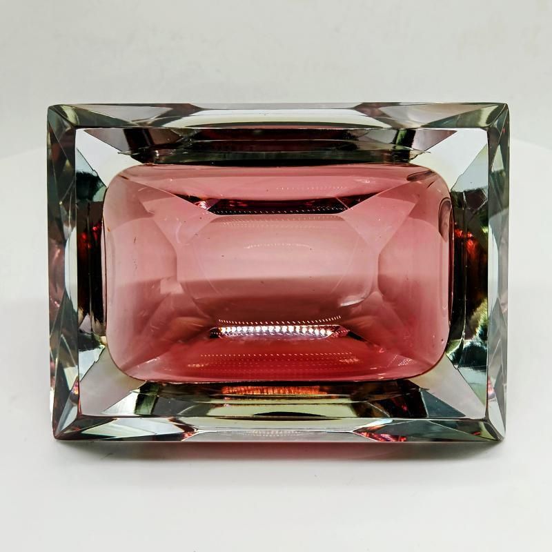 1960s Rectangular Multifaceted Ashtray Or Catch All In Murano Glass By Flavio Poli For Seguso. Made In Italy. photo buy