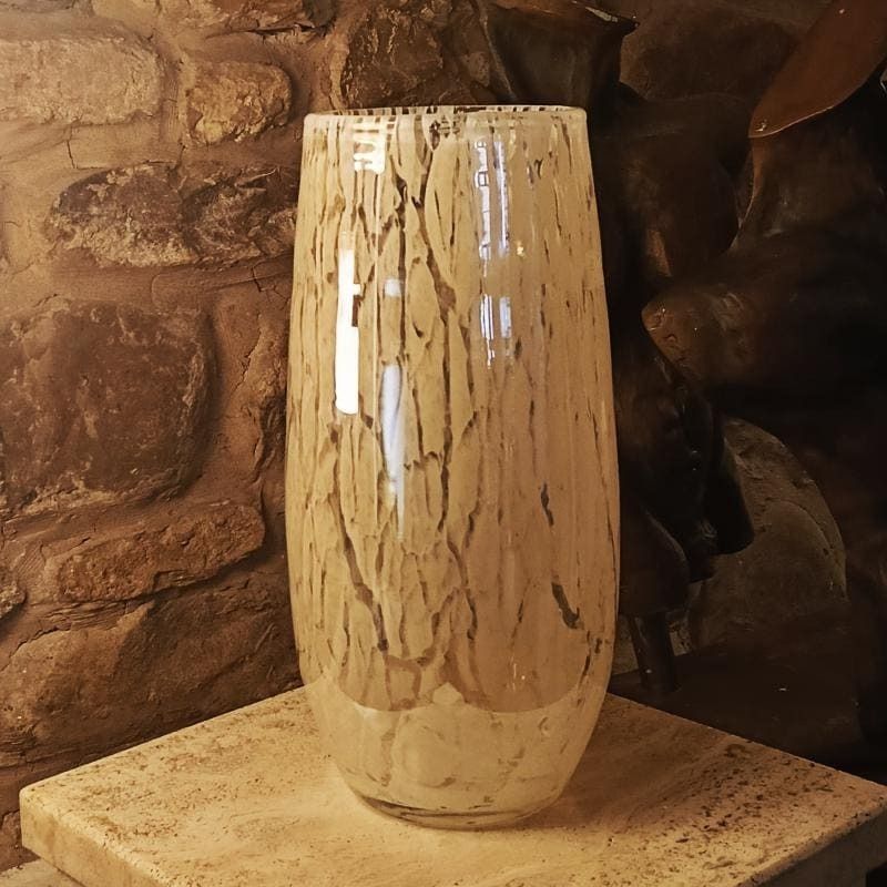 1970s Handcrafted Vase In Murano Glass   Made In Italy.