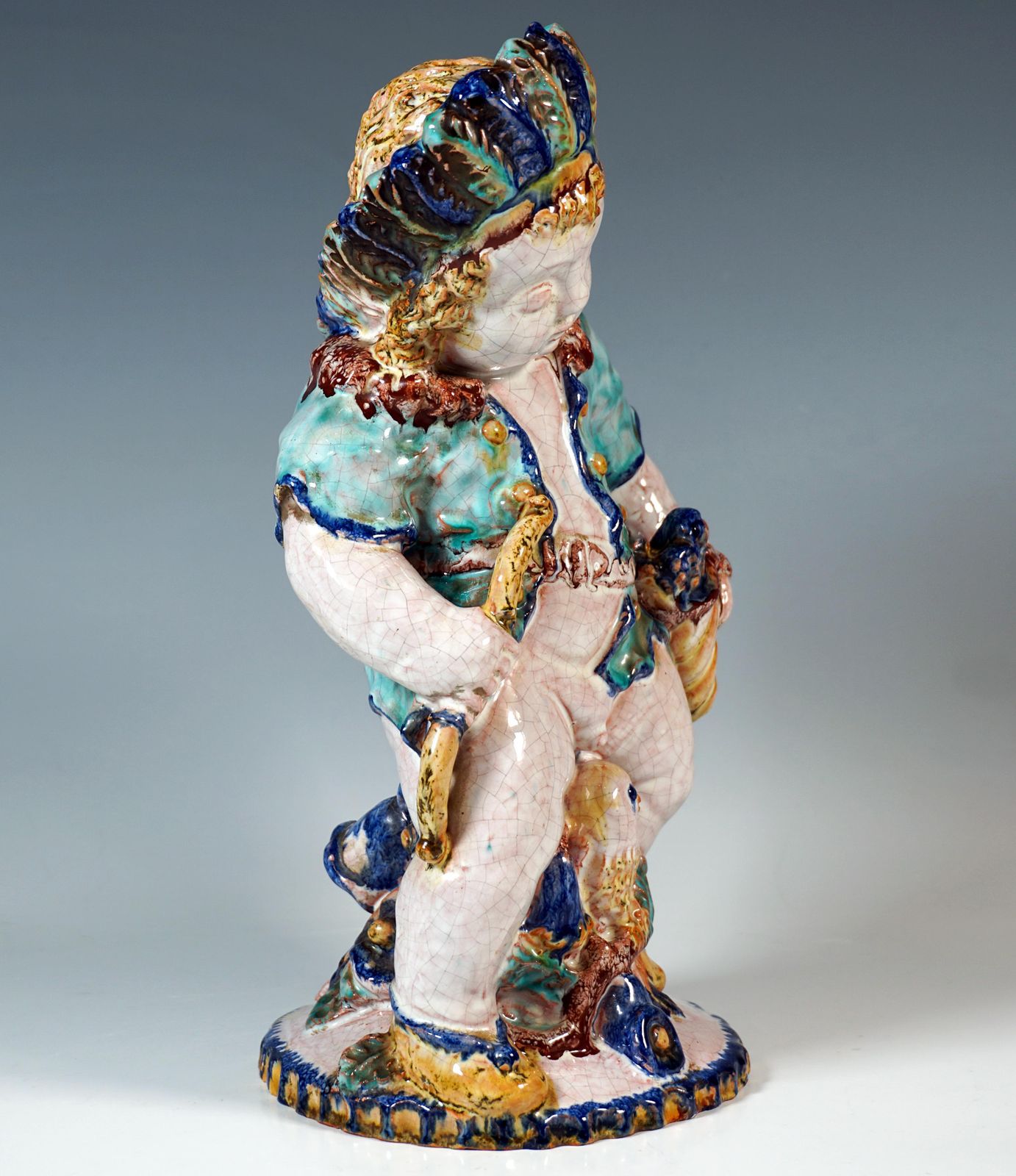 Large Putto As An Indian, By Michael Powolny, Sommerhuber Austria, 1925 1930 photo furniture