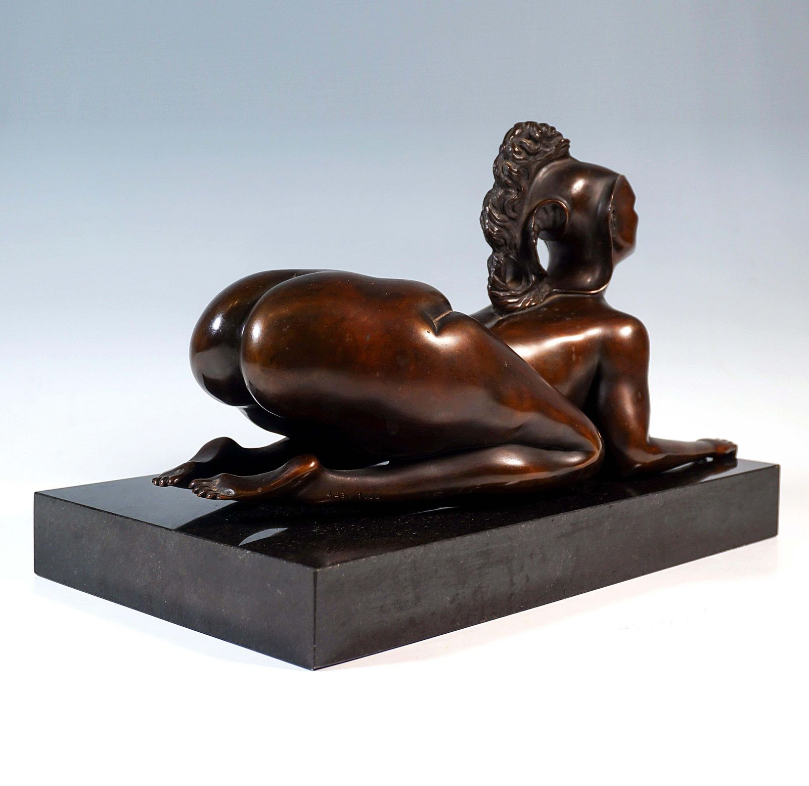 Erotic Bronze Figure, Sphinx On Granite Base, By Ernst Fuchs, Venturi Arte, 1977 photo Art