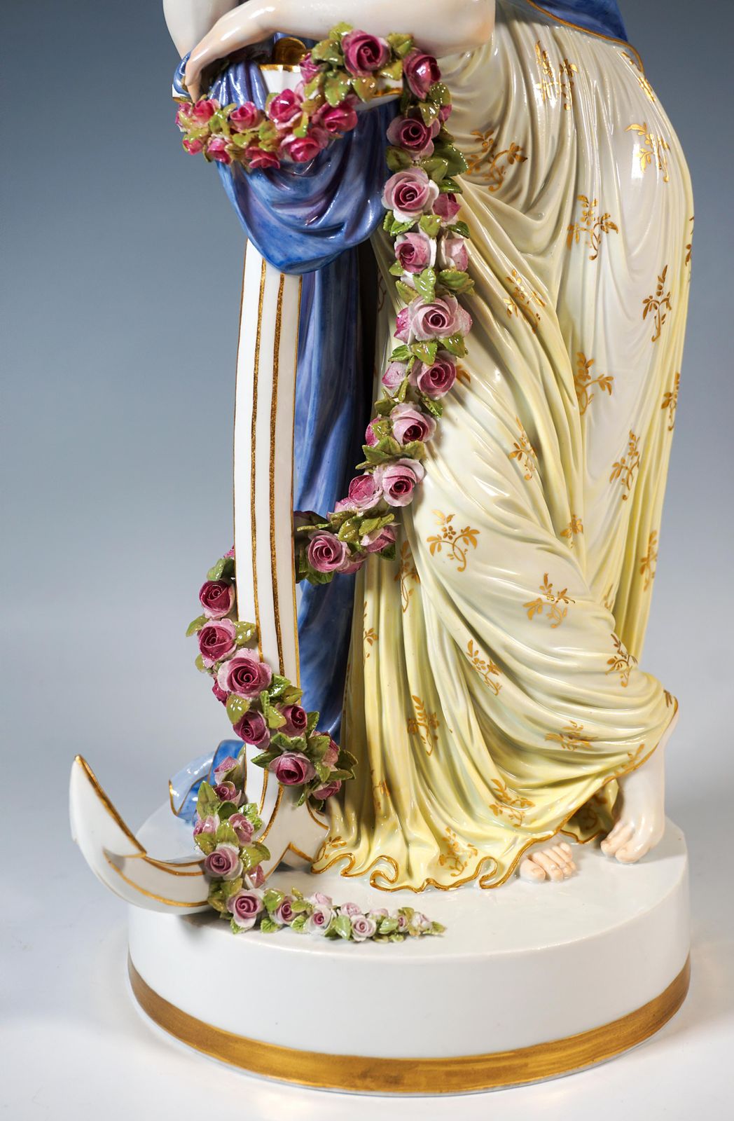 photo furniture Large Meissen Porcelain Figurine 'Allegory Hope', By C.G. Juechtzer, Circa 1860