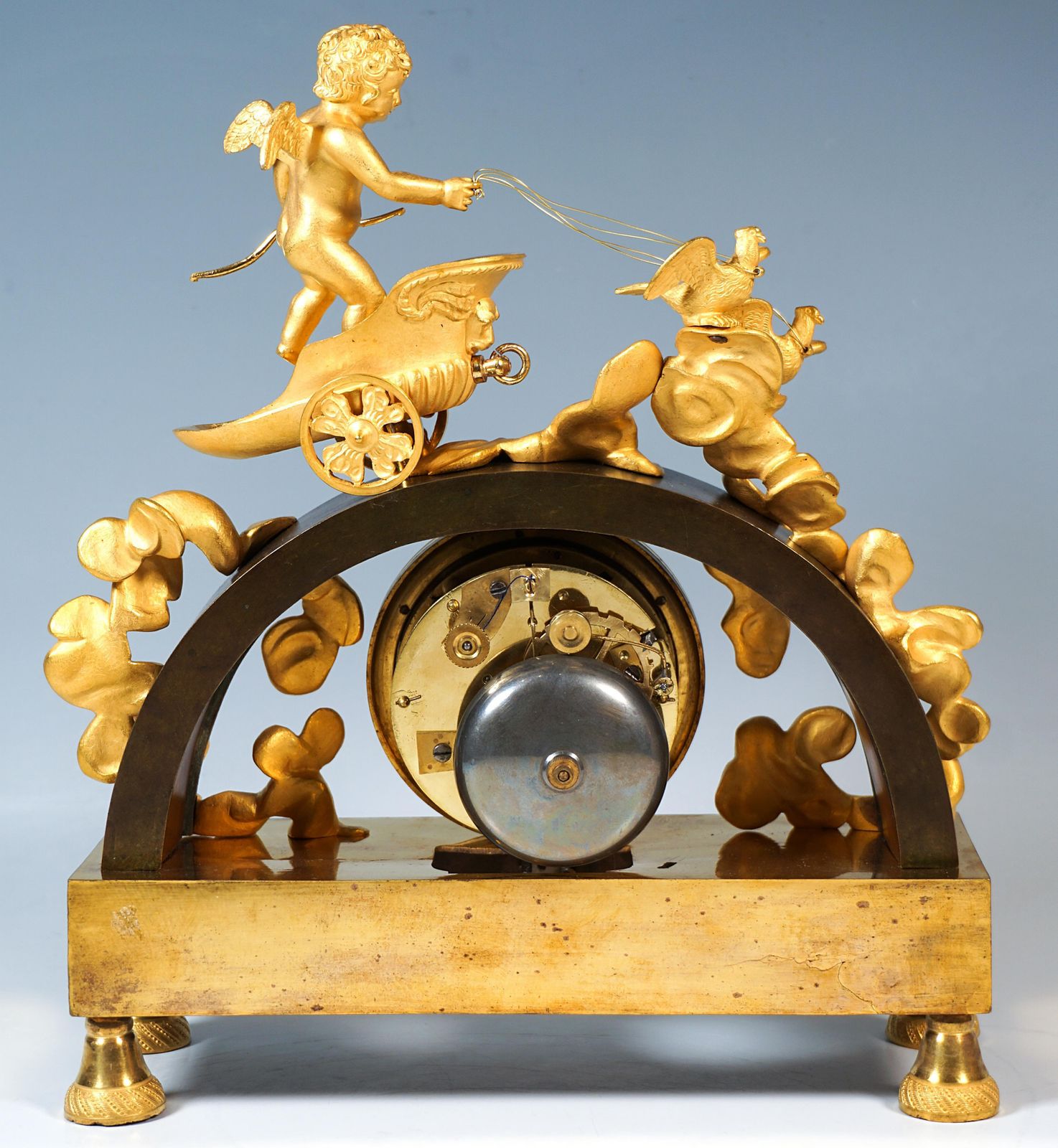 French Museum Ormolu Mantle Clock, Pendule 'Au Char', Thomire, Paris, Ca 1820 photo for sale