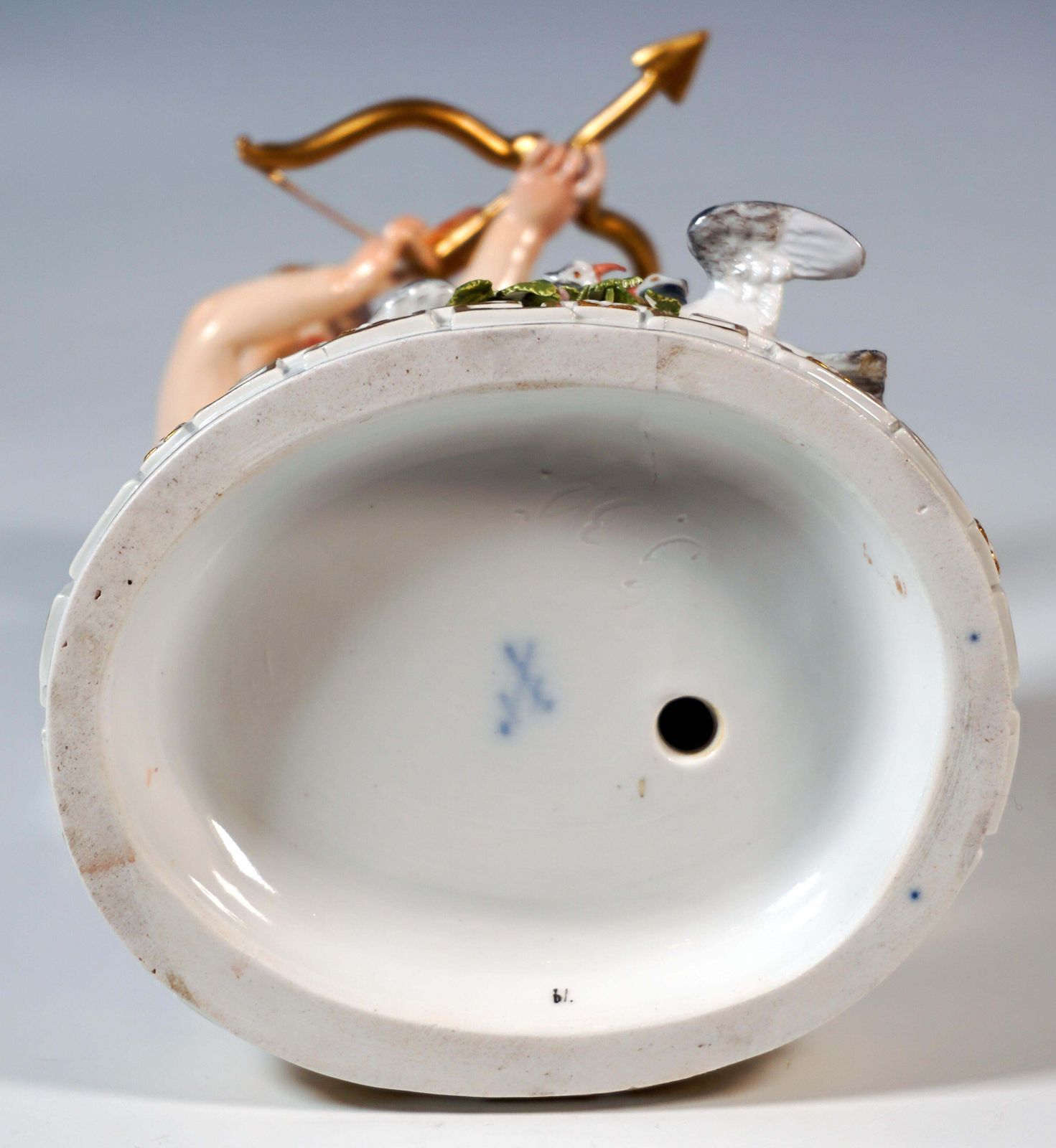 photo furniture Meissen Cupid Figure 'Je Les Enflamme', By M. V. Acier, Germany, Circa 1870