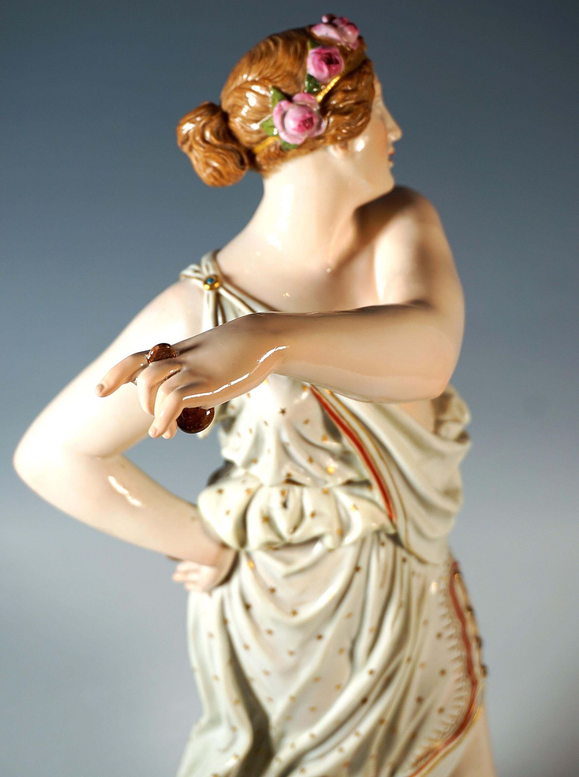 Large Meissen Porcelain Figurine 'Dancing Vestal Virgin' By E.J. Haenel, Ca 1880 photo buy