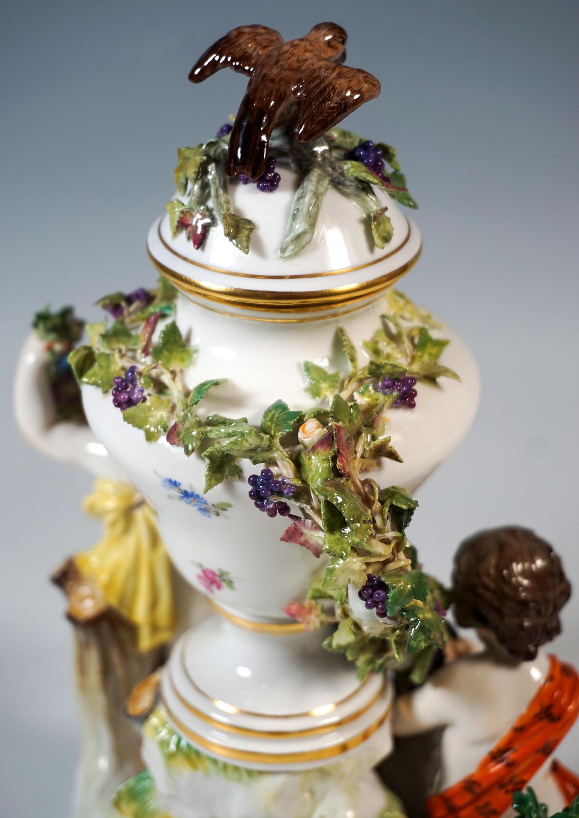 3314.0 Meissen Cupid Group With Dog And Potpourri, By J.J. Kaendler, Germany, Ca 1870 photo