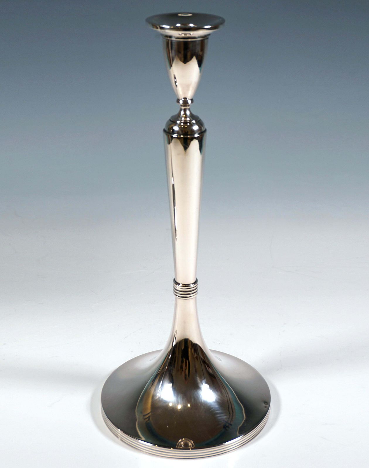 Pair Of Large Empire Style Silver Candle Holders, Hermann Südfeld, Vienna, C1890 photo for sale