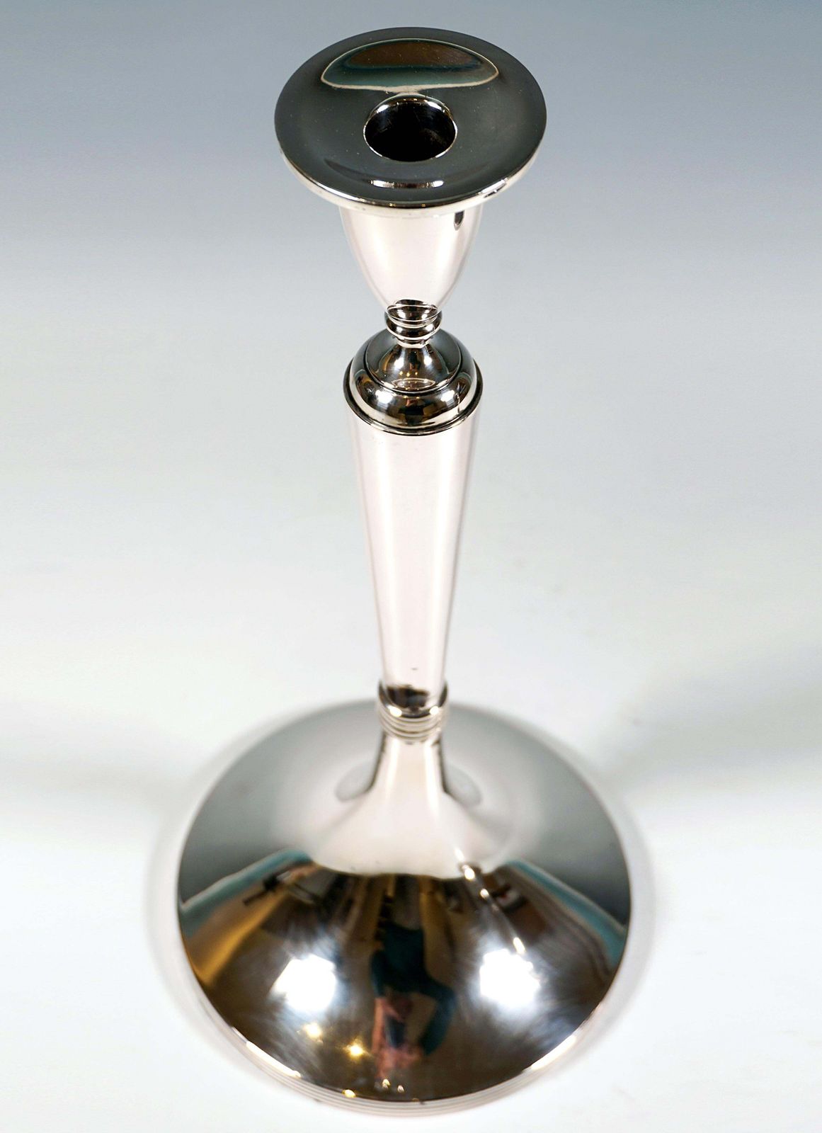 Pair Of Large Empire Style Silver Candle Holders, Hermann Südfeld, Vienna, C1890 photo Home Decor