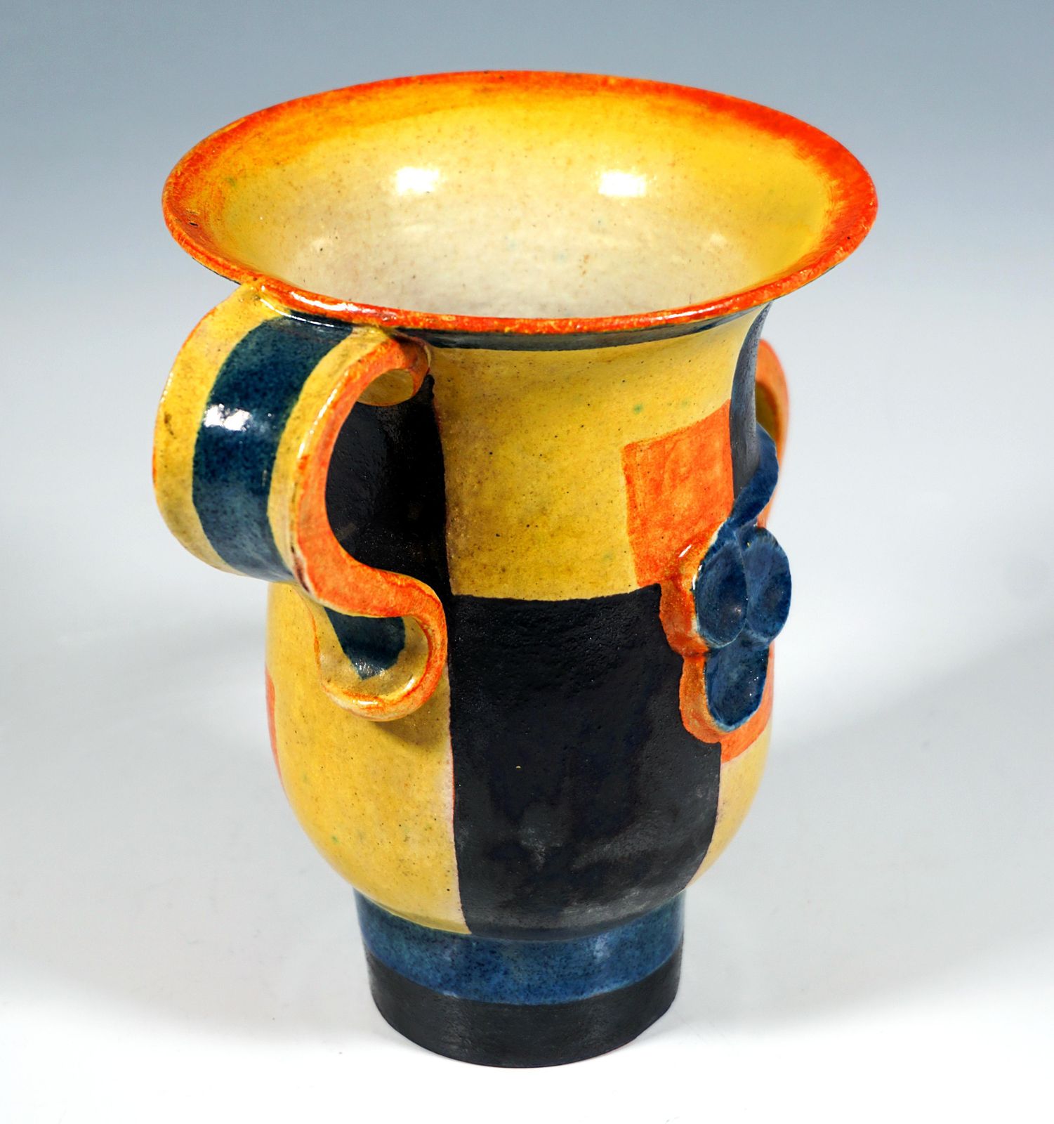 Wiener Werkstaette Art Ceramics Expressive Style, Vase, By V. Wieselthier 1927 photo for sale