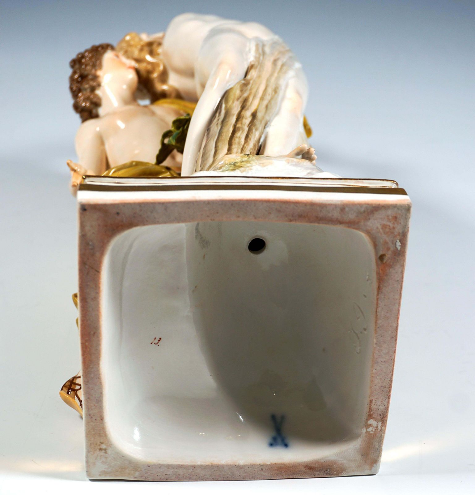 photo for sale Large Meissen Porcelain Figurine Group 'Apollo & Daphne', By Juechtzer, Ca. 1860